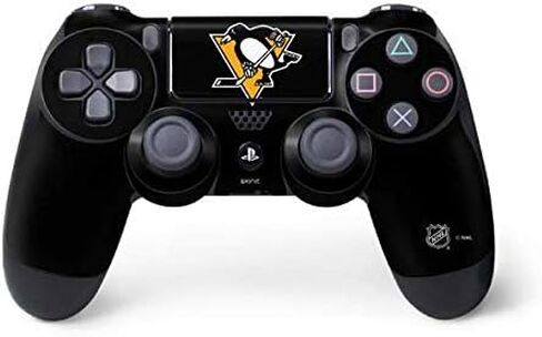 ملصق Skinit المخصص للألعاب متوافق مع وحدة تحكم PS4 - تصميم جيرسي مرخص رسميًا من NHL Pittsburgh Penguins in Saudi Arabia