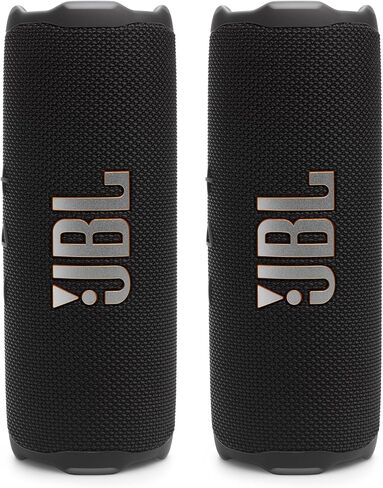 JBL Flip 7 Waterproof Portable Speaker Bundle - Pair (Black) in Kuwait