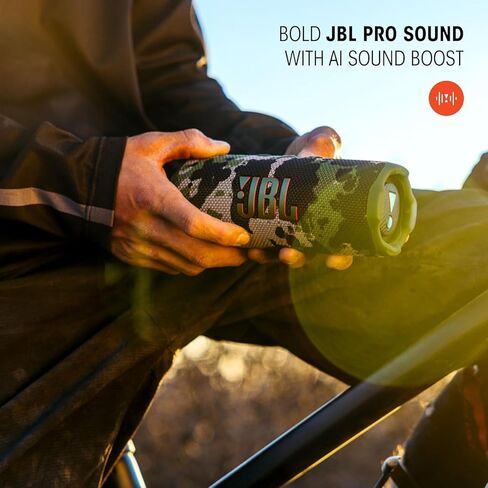 JBL Flip 7 Waterproof Portable Speaker Bundle - Pair (Black) in Kuwait