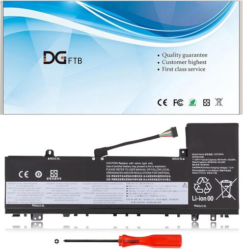 بطارية كمبيوتر محمول L22C3PA4 متوافقة مع Lenovo IdeaPad Slim 5-14ABR8 5-16ABR8 5-14IAH8 5-16IAH8 5-14IRL8 5-16IRL8 Serie 5B11N45401 5B11K39356 SB11N45426 L22B3PA4 L22M3PA4 L22L3PA4 11.52 فولت 56.6 وات/4914 مللي أمبير in Kuwait