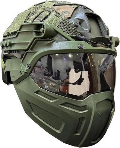 مجموعة خوذة تكتيكية سريعة خوذة Airsoft قابلة للتعديل مع غطاء خوذات قناع ونظارات واقية خفيفة الوزن معدات تكتيكية خارجية لتدريب كرات الطلاء CS والصيد Airsoft in Saudi Arabia
