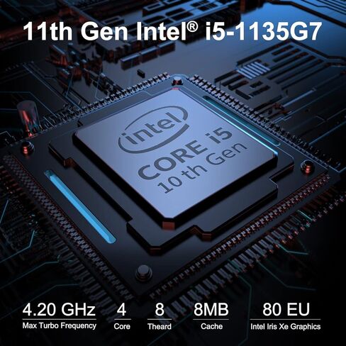إنتل ميني سطح المكتب | الجيل الحادي عشر من NUC Core i5-1165G7 رباعي النواة | 8 جيجابايت DDR4 | 512 جيجا اس اس دي | ويندوز 11 برو | واي فاي 6 - ثاندربولت 3 - بلوتوث 5 - HDMI 2.0 - RJ-45-5xUSB - DP - أسود in Saudi Arabia