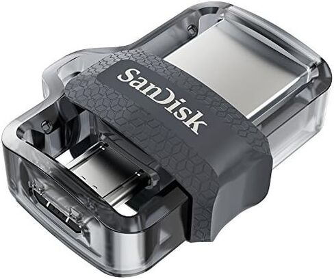 SanDisk Ultra (عبوتان) محرك أقراص مزدوج m3.0 لأجهزة Android وأجهزة الكمبيوتر حزمة محرك أقراص فلاش مع كل شيء ما عدا حبل سترومبولي (64 جيجابايت 2 حزمة) in Kuwait