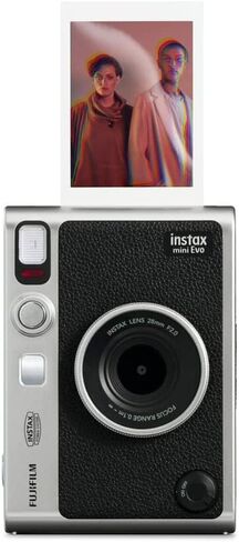 Fujifilm Instax Mini EVO Hybrid Instant Film Camera (Black) (16745183) Bundle with 40 Instant Film Sheets + 32GB Memory Card + Small Padded Case + SD Card Reader + Microfiber Cleaning Cloth (Renewed) in Saudi Arabia