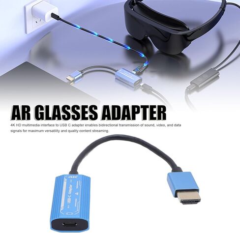 محول HDMI إلى USB C، 4K 60 هرتز HDMI إلى USB C محطات إرساء الكمبيوتر المحمول، محول دونجل فيديو ثنائي الاتجاه، لمحول نظارات Air 2 Pro لـ Air 2s XR AR لأجهزة الكمبيوتر المحمول Switch in Kuwait