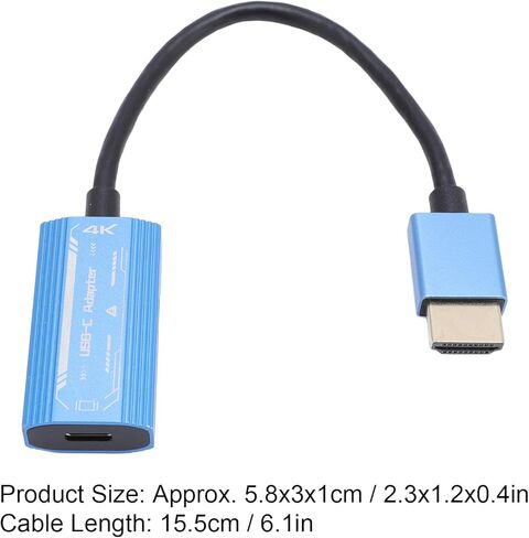 محول HDMI إلى USB C، 4K 60 هرتز HDMI إلى USB C محطات إرساء الكمبيوتر المحمول، محول دونجل فيديو ثنائي الاتجاه، لمحول نظارات Air 2 Pro لـ Air 2s XR AR لأجهزة الكمبيوتر المحمول Switch in Kuwait