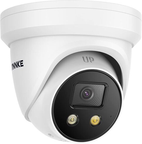ANNKE AC800 4K Turret POE Camera, Ultra HD Outdoor Security IP Camera with Strobe & Spotlight Alarms, Human/Vehicle Detection, Two-Way Audio, Compatible with Alexa, Up to 256GB MicroSD Card in Saudi Arabia