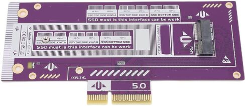 Yunseity PCIE 5.0 X4 SSD Adapter Card, Fit for Air A1465 A1466 2013 to 2017, NVMe PCIe Adapter, for OS X Pro ME253 MD878 2014, 2017 for OS X Air A1465 A1466 in Kuwait