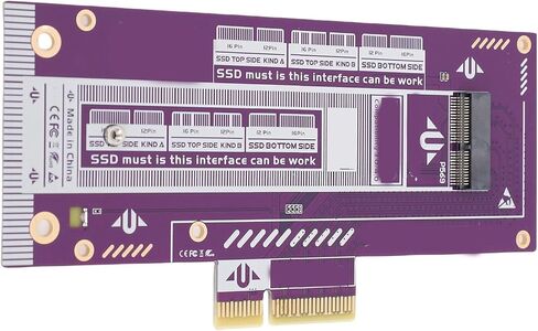 Yunseity PCIE 5.0 X4 SSD Adapter Card, Fit for Air A1465 A1466 2013 to 2017, NVMe PCIe Adapter, for OS X Pro ME253 MD878 2014, 2017 for OS X Air A1465 A1466 in Kuwait