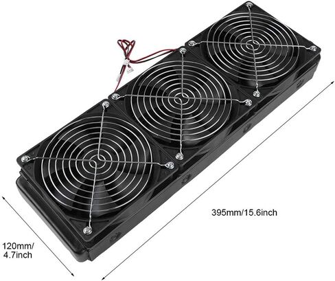 CPU Water Cooling Radiator G1/4 Thread Heat Row Radiator with Fan 18 Tubes (360mm) in Saudi Arabia