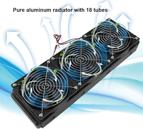 CPU Water Cooling Radiator G1/4 Thread Heat Row Radiator with Fan 18 Tubes (360mm) in Saudi Arabia