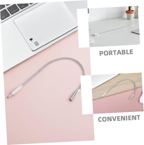 HOMSFOU USB مصباح لوحة المفاتيح ضوء LED مرن للعناية بالعين لأجهزة الكمبيوتر المحمول والكمبيوتر المحمول قابل للتعديل مكتب معدني قابل للتعديل مجموعة من قطعتين للدراسة والعمل in Kuwait