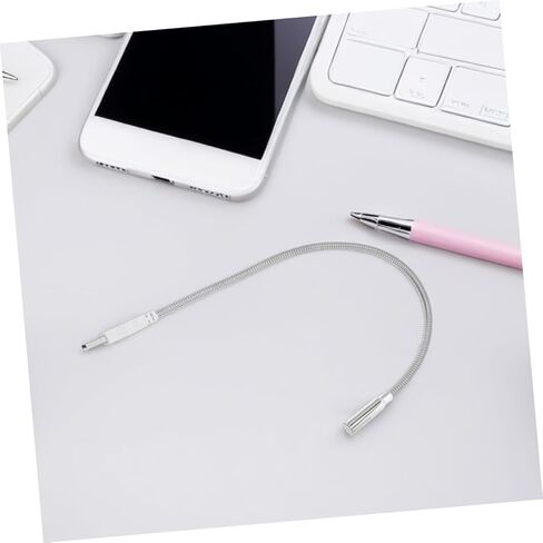 HOMSFOU USB مصباح لوحة المفاتيح ضوء LED مرن للعناية بالعين لأجهزة الكمبيوتر المحمول والكمبيوتر المحمول قابل للتعديل مكتب معدني قابل للتعديل مجموعة من قطعتين للدراسة والعمل in Kuwait