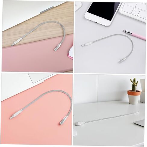 HOMSFOU USB مصباح لوحة المفاتيح ضوء LED مرن للعناية بالعين لأجهزة الكمبيوتر المحمول والكمبيوتر المحمول قابل للتعديل مكتب معدني قابل للتعديل مجموعة من قطعتين للدراسة والعمل in Kuwait
