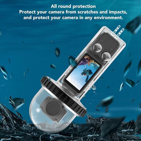 Underwater Protective Case, 40M Waterproof Dive Housing Compatible with OSMO Pocket 3 Action Camera, Default in Saudi Arabia