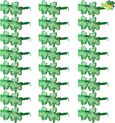 JOYIN 24 Pairs St. Patrick’s Day Shamrock Sunglasses Irish Green Clover Glasses Eyeglasses Saint Patricks Accessories Party Favor and Supplies in Saudi Arabia