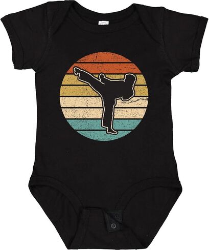 inktastic Karate Martial Arts Retro Sunset Baby Bodysuit in Saudi Arabia