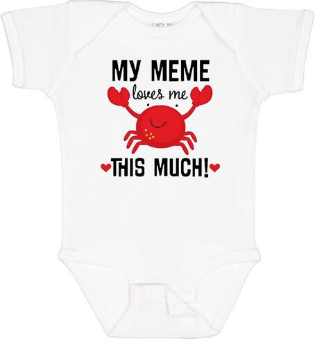 inktastic Meme Loves Me Grandson Baby Bodysuit in Saudi Arabia