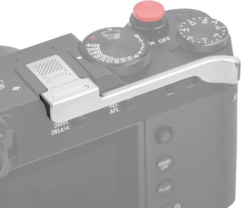 غطاء الحذاء الساخن المعدني بمقبض الإبهام مع زر الغالق لملحقات فوجي FUJIFILM X100VI / X100V (أسود) in Kuwait