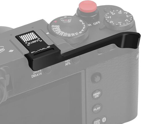 غطاء الحذاء الساخن المعدني بمقبض الإبهام مع زر الغالق لملحقات فوجي FUJIFILM X100VI / X100V (أسود) in Kuwait