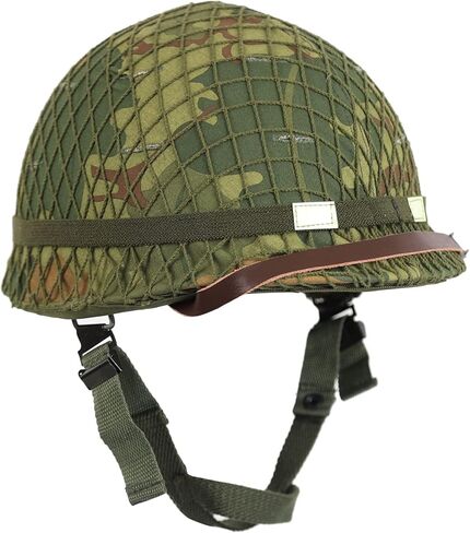 WW2 الحرب العالمية الثانية حرب فيتنام عصر الولايات المتحدة M1 خوذة قتالية مع غطاء ميتشل 1959 مؤرخة الاستنساخ in Kuwait
