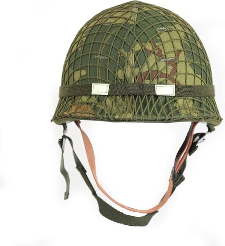 WW2 الحرب العالمية الثانية حرب فيتنام عصر الولايات المتحدة M1 خوذة قتالية مع غطاء ميتشل 1959 مؤرخة الاستنساخ in Kuwait