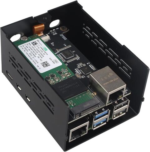 ZDE ZP593 PCIe to 2.5G Ethernet Port PCIe to M.2 Key-M NVMe SSD HAT Expansion Board 2.5GB 2.5GBE with ZC506 Aluminum Case for Raspberry Pi 5 2GB 4GB 8GB 16GB in Saudi Arabia