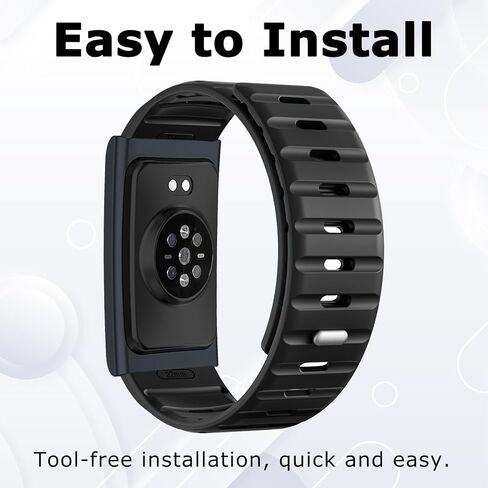 حزام بديل متوافق مع Amazfit Helio Strap/CMF Watch 3 Pro، حزام سيليكون ناعم مسامي، سوار ساعة رياضي مقاوم للماء، سوار معصم بإبزيم مغناطيسي متين سريع الفك in Kuwait