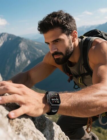 أحزمة نايلون بحلقة جبال الألب في انتظار الحصول على براءة اختراع متوافقة مع Apple Watch Ultra 3 2 1 Band Men 49mm 46mm 45mm 44mm 42mm، حزام رياضي من النايلون على شكل نجمة لسلسلة iWatch SE 11 10 9 8 7 6 5 4 3 in Kuwait