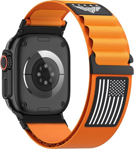 أحزمة نايلون بحلقة جبال الألب في انتظار الحصول على براءة اختراع متوافقة مع Apple Watch Ultra 3 2 1 Band Men 49mm 46mm 45mm 44mm 42mm، حزام رياضي من النايلون على شكل نجمة لسلسلة iWatch SE 11 10 9 8 7 6 5 4 3 in Kuwait