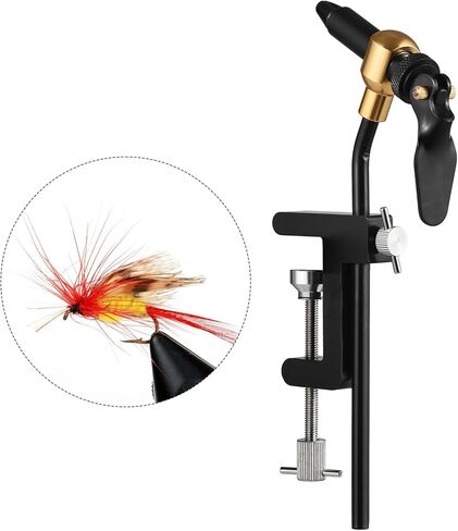 doorslay Fly Tying Tools Kit 8PCS with Fly Tying Vise All Purpose Scissors All Purpose Bobbin Hair Trimmer Hackle Plier Bodkin Hair Stacker Bobbin Threader Plastic Box in Saudi Arabia