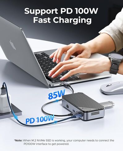 ORICO 9-in-1 USB C Hub with M.2 NVMe SSD Enclosure M2P7 in Saudi Arabia