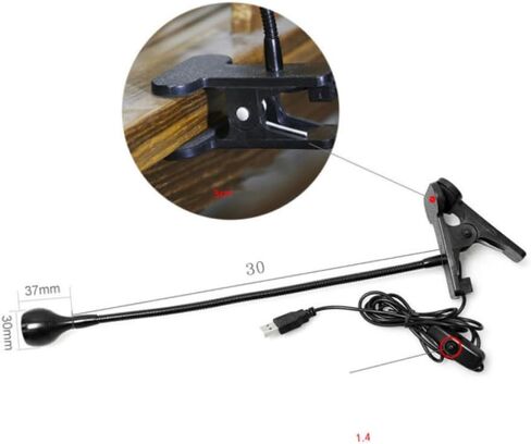 Homoyoyo 3W USB Flexible Reading Lamp Eye Protection LED Clip Light for Bedside Home and Office Use Black Portable Gooseneck Design USB Lamp in Saudi Arabia