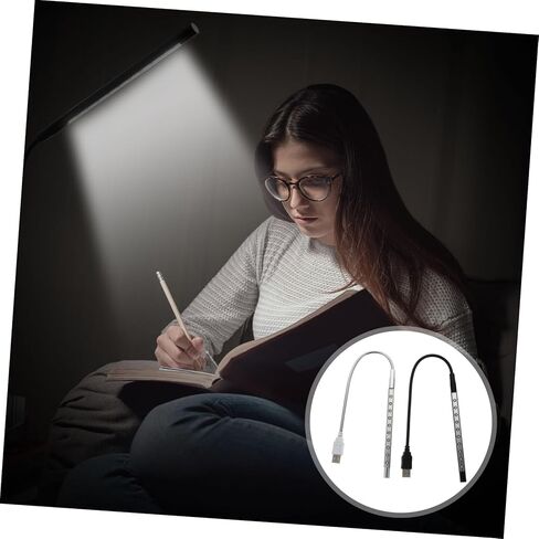 Homoyoyo 2PCS USB Powered LED Reading Lamp Set Gooseneck Light 10 Adjustable Brightness Levels Eye-Caring Desk Lamp for Study Bedside and Office Use Random Color in Saudi Arabia