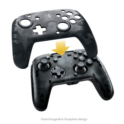 PDP Gaming Faceoff Deluxe + audio Wired Controller Faceplate: Black Camo - Nintendo Switch in Saudi Arabia