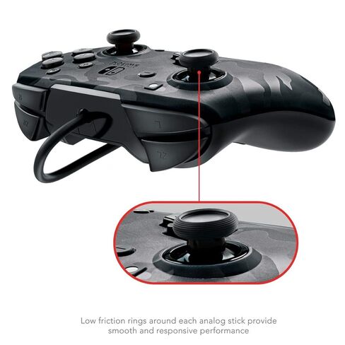PDP Gaming Faceoff Deluxe + audio Wired Controller Faceplate: Black Camo - Nintendo Switch in Saudi Arabia