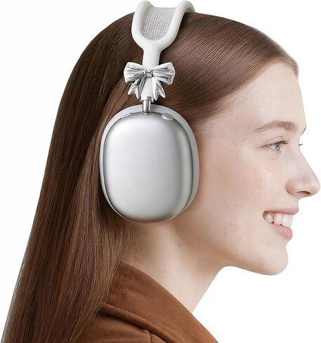 Bow Decoration Case Cover for AirPods Max, Original Design 3D Printing Creative Gift Compatible with AirPods max Headphones in Saudi Arabia