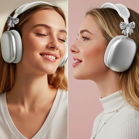 Bow Decoration Case Cover for AirPods Max, Original Design 3D Printing Creative Gift Compatible with AirPods max Headphones in Saudi Arabia