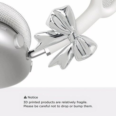 Bow Decoration Case Cover for AirPods Max, Original Design 3D Printing Creative Gift Compatible with AirPods max Headphones in Saudi Arabia