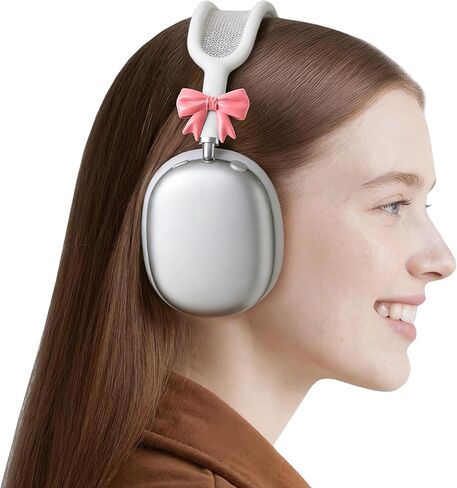 Bow Decoration Case Cover for AirPods Max, Original Design 3D Printing Creative Gift Compatible with AirPods max Headphones in Kuwait