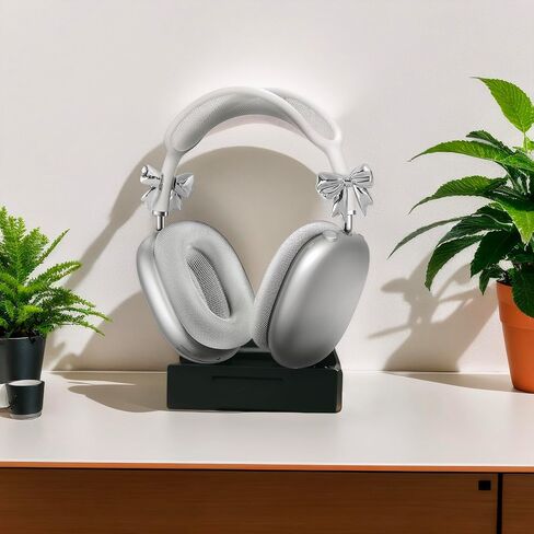 Bow Decoration Case Cover for AirPods Max, Original Design 3D Printing Creative Gift Compatible with AirPods max Headphones in Saudi Arabia