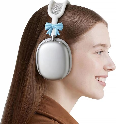 Bow Decoration Case Cover for AirPods Max, Original Design 3D Printing Creative Gift Compatible with AirPods max Headphones in Saudi Arabia