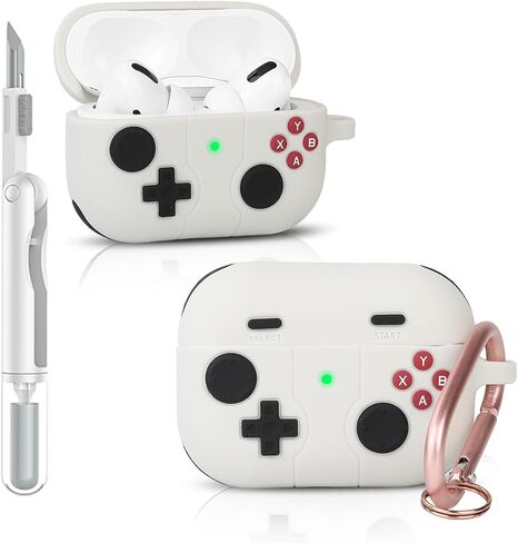 Case for AirPods 4th Generation 2024 | Silicone Cover | Full Protection | 3D Gamepad Skin Design | with Cleaning Kit and Carabiner | Multicolor Earbuds Case for Boy Girl (Red, for AirPods 4) in Saudi Arabia