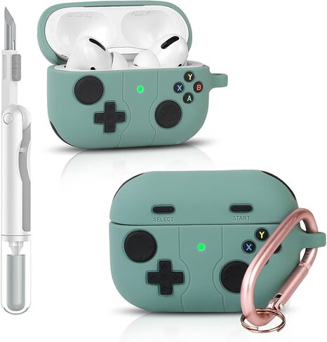 Case for AirPods 4th Generation 2024 | Silicone Cover | Full Protection | 3D Gamepad Skin Design | with Cleaning Kit and Carabiner | Multicolor Earbuds Case for Boy Girl (Red, for AirPods 4) in Saudi Arabia