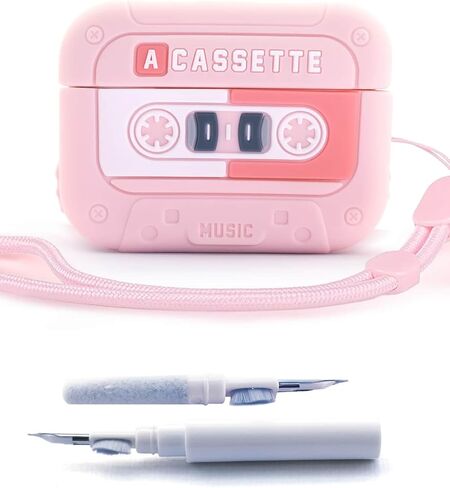 لـ Airpods Pro/Pro 2 Gen Case لطيف، تصميم Kawaii Girly Pink ثلاثي الأبعاد على شكل خنزير مع سلسلة مفاتيح، غطاء كرتوني للحيوانات، هدية للنساء والفتيات والأطفال والمراهقين in Kuwait