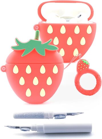 لـ Airpods Pro/Pro 2 Gen Case لطيف، تصميم Kawaii Girly Pink ثلاثي الأبعاد على شكل خنزير مع سلسلة مفاتيح، غطاء كرتوني للحيوانات، هدية للنساء والفتيات والأطفال والمراهقين in Kuwait