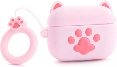 لـ Airpods Pro/Pro 2 Gen Case لطيف، تصميم Kawaii Girly Pink ثلاثي الأبعاد على شكل خنزير مع سلسلة مفاتيح، غطاء كرتوني للحيوانات، هدية للنساء والفتيات والأطفال والمراهقين in Kuwait