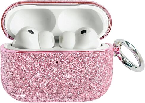 حافظة بلينج ايربودز برو 3 2025| حافظة سماعات Air Pods Pro 3 اللطيفة اللامعة (موديل A2700​/A2931) | مع سلسلة المفاتيح | حافظات Airpods 3 Pro من حجر الراين اللامع للنساء والفتيات (وردي) in Kuwait