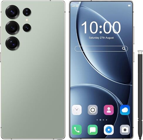 هواتف C25U غير مقفلة، هاتف ذكي 8 جيجابايت + 256 جيجابايت، هاتف خلوي يعمل بنظام Android 14.0، شاشة عالية الدقة 7.2 بوصة، بطارية 6800 مللي أمبير في الساعة، بطاقة SIM مزدوجة، وضع استعداد مزدوج، هاتف 5G. (أخضر) in Kuwait