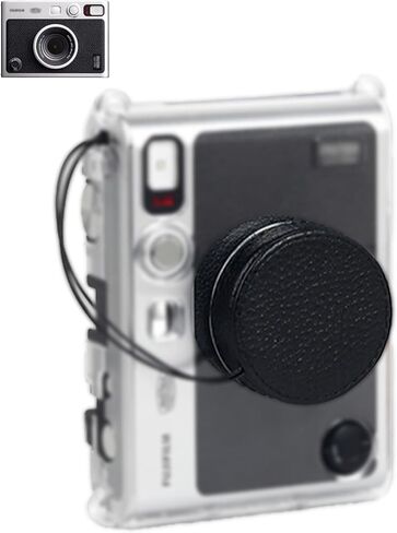 Specially Designed Lens Cap for Fujifilm Instax Mini Evo Camera,UYRUREL Stable and Wear-Resistant Genuine Leather Lens Cap Protects Against Scratches.Black. in Saudi Arabia